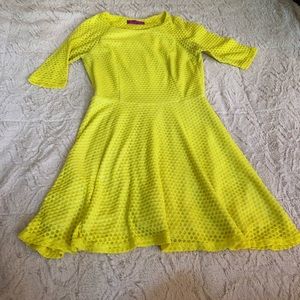 Yellow sunshine flare dress